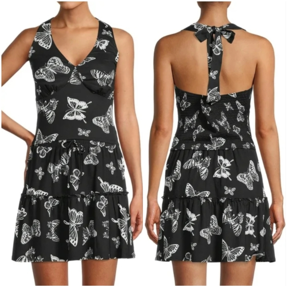 *NWT* 🖖 No Boundaries 🖖 Juniors Two Piece Butterfly Halter & Skirt Set